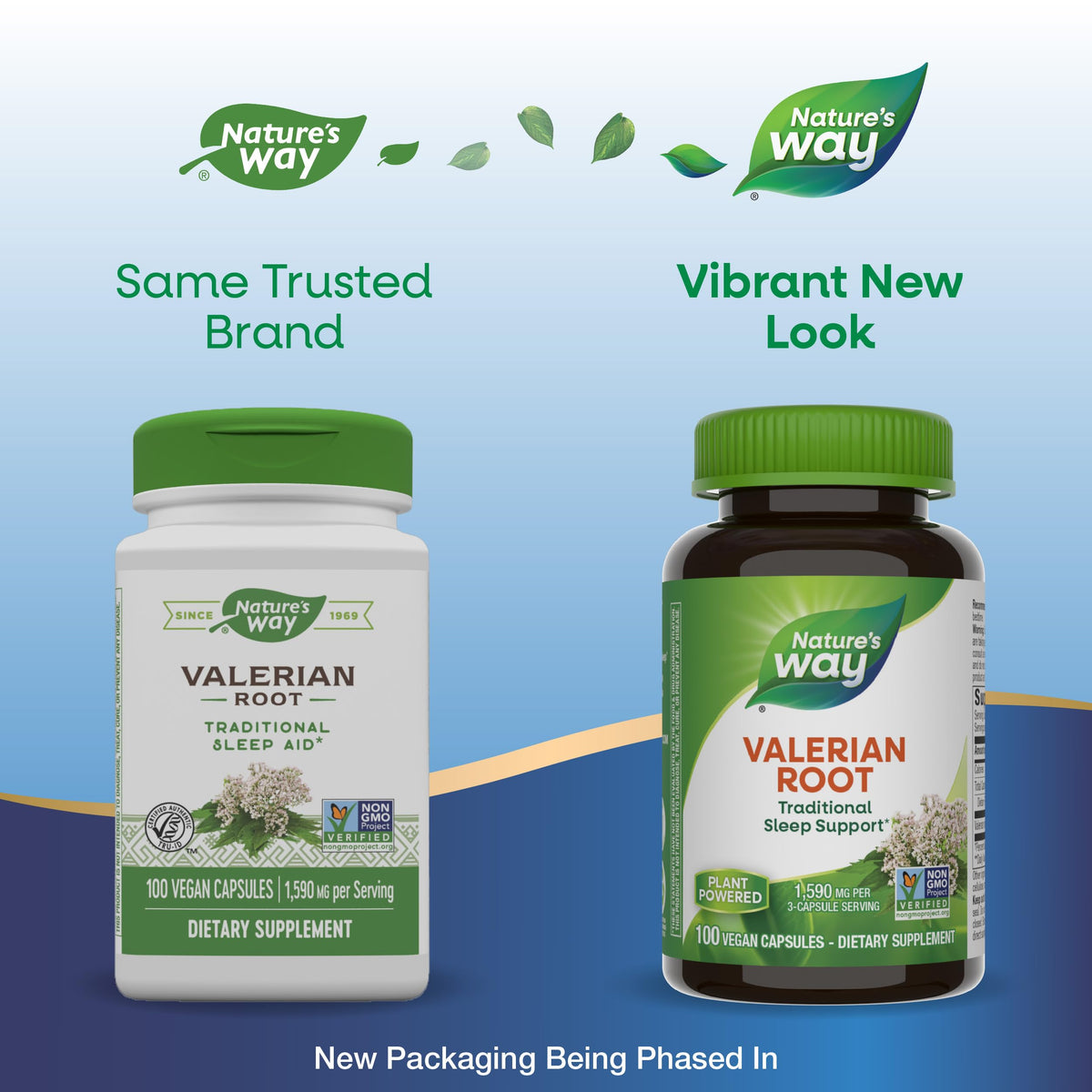 Nature's Way Racine de Valériane capsules dans une main