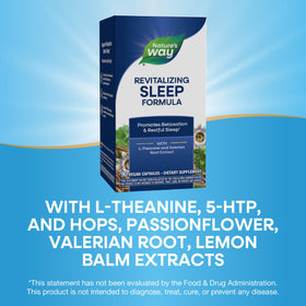 Nature's Way Revitalizing Sleep Formula 90 capsules avec étiquette