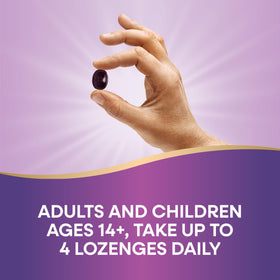 Nature's Way Sambucus Bonbons au Sureau 1000 mg Vitamine C affichage du dosage sur le paquet
