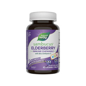 Nature's Way Sambucus Chewables pour Enfants 40 comprimés, emballage avant
