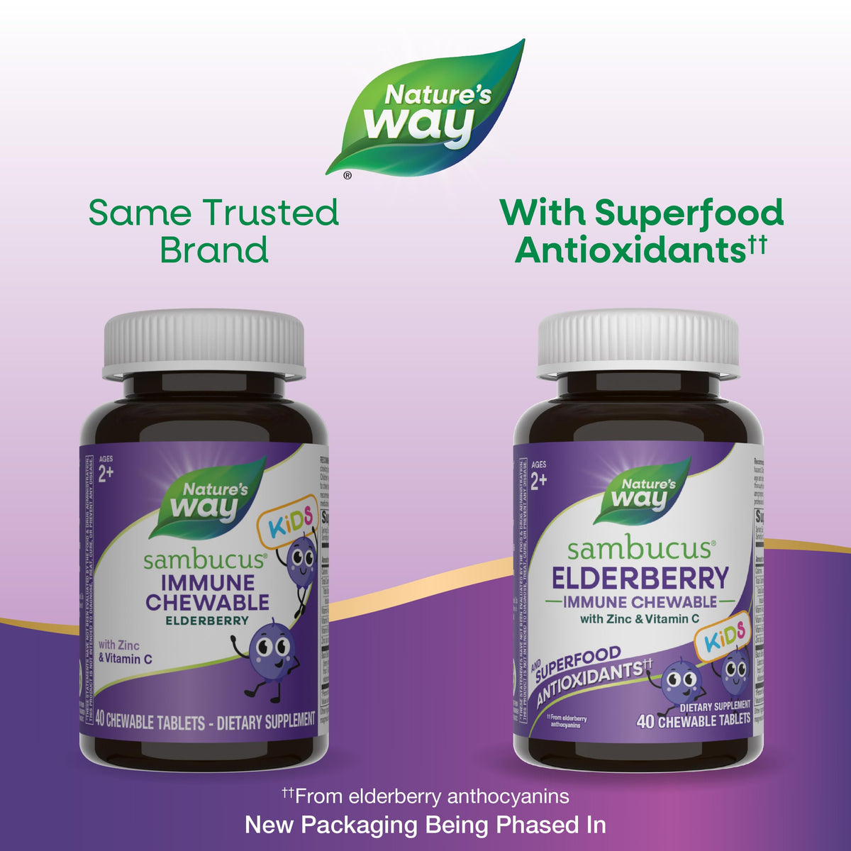 Nature's Way Sambucus Chewables pour Enfants, comprimé à mâcher