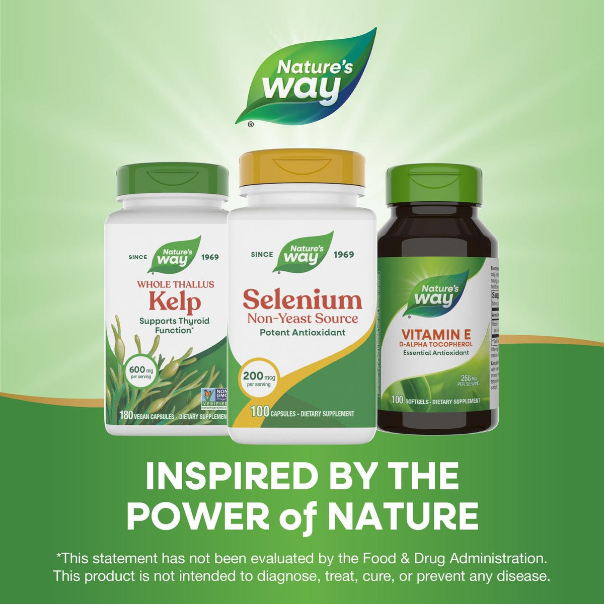 Nature's Way Sélénium L-Sélénométhionine avec d'autres produits de santé