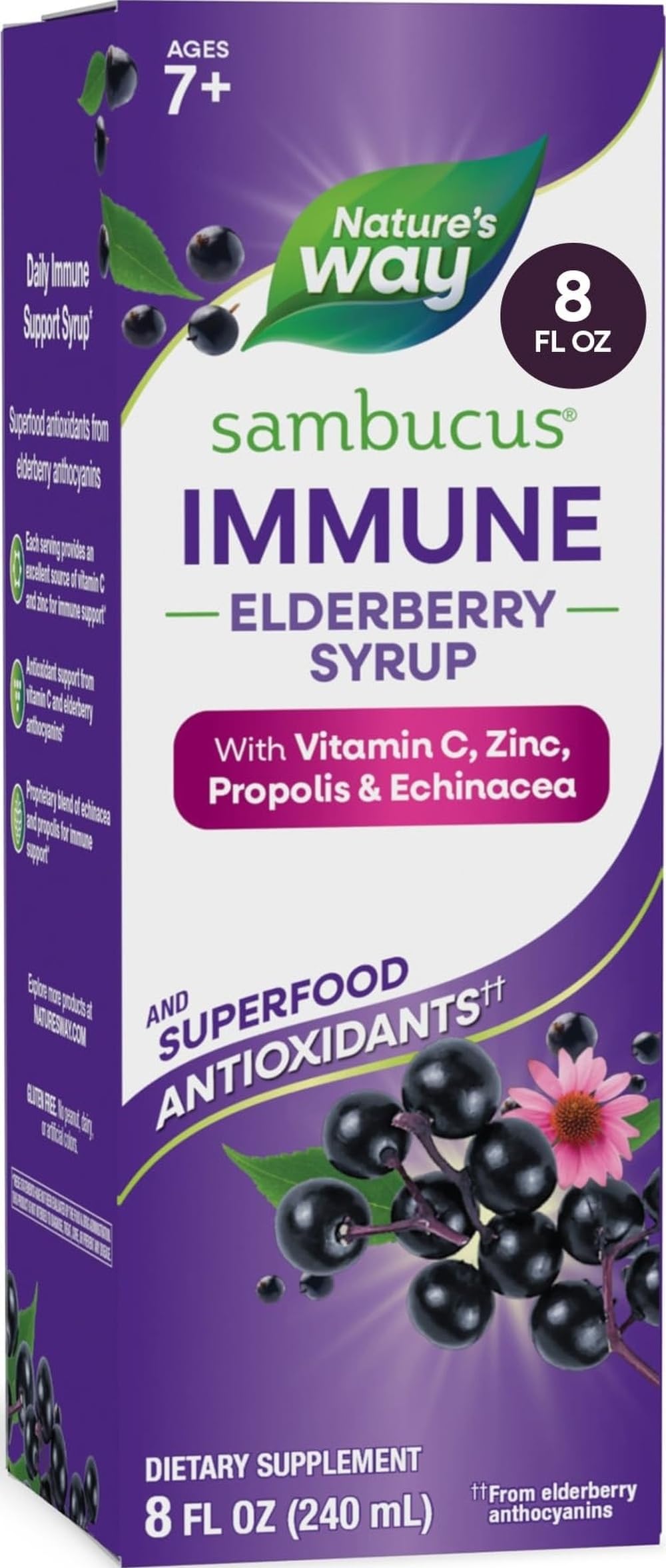 Nature's Way Sirop d'Églantier 240 ml vue avant avec étiquette