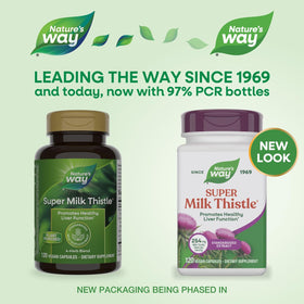 Nature's Way Super Chardon-Marie capsules sur une table