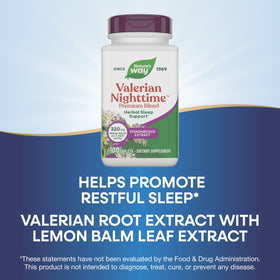 Nature's Way Valerian comprimés sur fond clair
