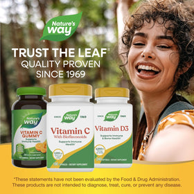 Nature's Way Vitamine C 1000 mg capsules close-up
