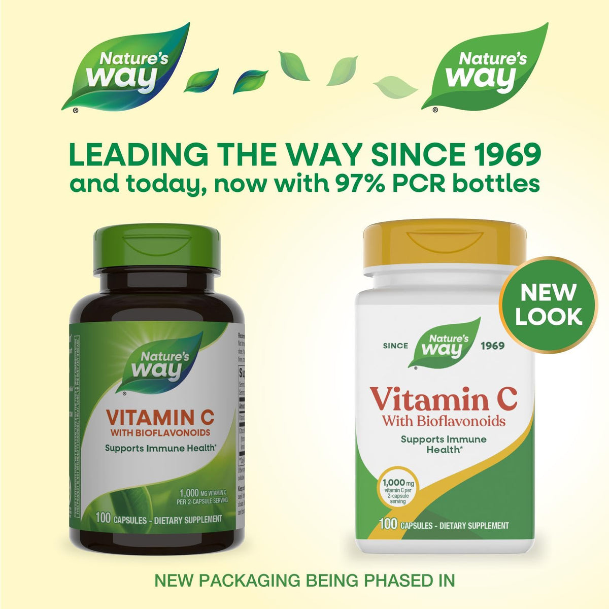 Nature's Way Vitamine C 1000 mg capsules side view