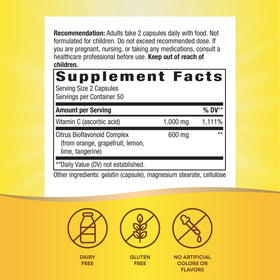 Nature's Way Vitamine C 1000 mg capsules with citrus fruits