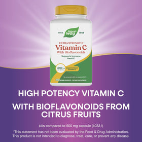Nature's Way Vitamine C 1000 mg sur une table en bois