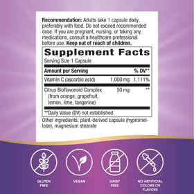 Nature's Way Vitamine C Extra Forte 1000 mg Bioflavonoïdes capsules ouvertes