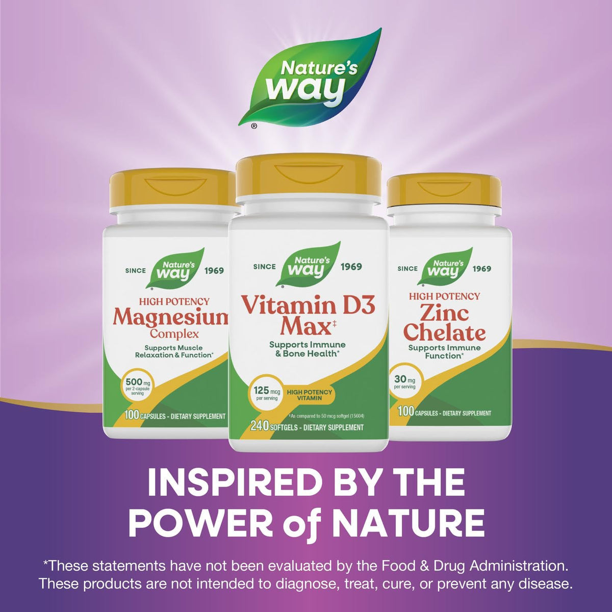 Nature's Way Vitamine D3 Max 5000 IU - gélules avec un verre d'eau