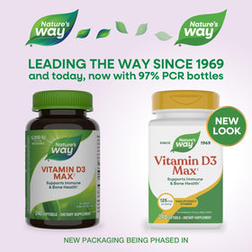Nature's Way Vitamine D3 Max 5000 IU gélules - vue de dos