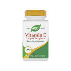 Nature's Way Vitamine E D-Alpha Tocophérol 100 gélules vue de face
