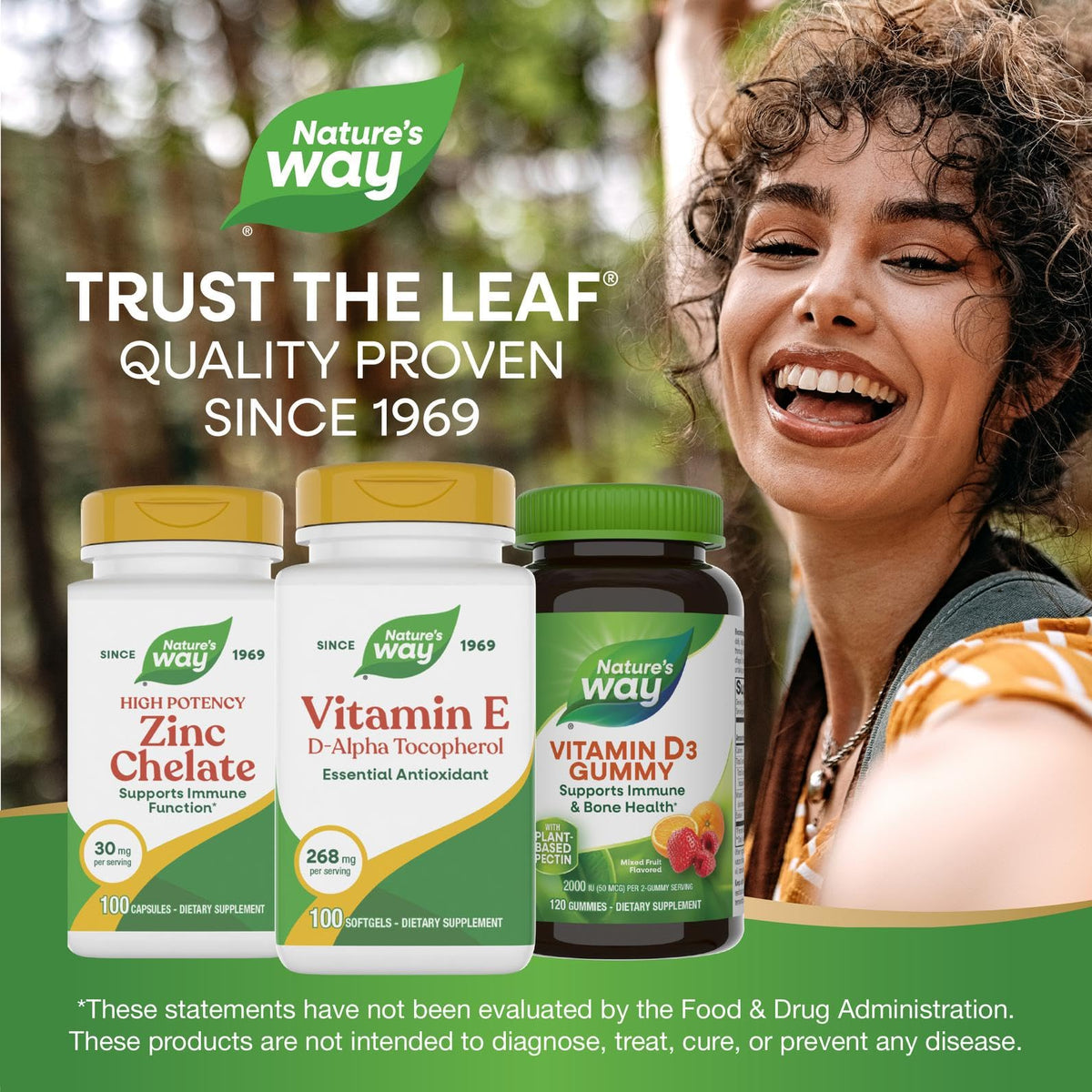 Nature's Way Vitamine E D-Alpha Tocophérol en utilisation quotidienne