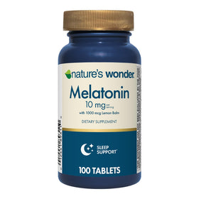 Nature's Wonder comprimés de melatonine 10mg 100 unités face avant