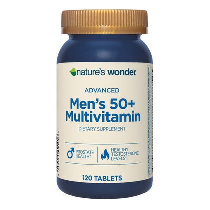 Nature's Wonder Multivitamines 50+ Hommes 120 Comprimés - vue avant