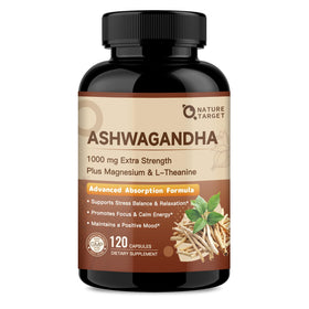 NATURE TARGET Ashwagandha 1000mg 120 capsules vue de face