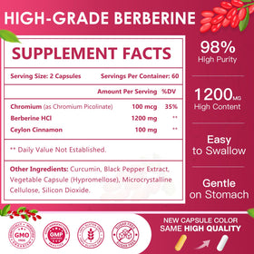 NATURE TARGET Berbérine 1200mg capsules vue de près