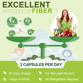 NATURE TARGET Complément Alimentaire Prébiotique 120 Capsules Végétales avec des ingrédients naturels