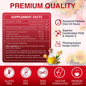 NATURE TARGET CoQ10 400mg gélules softgels vue arrière