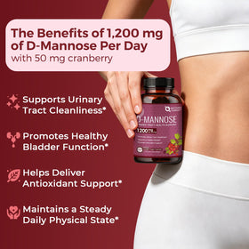 NATURE TARGET D-Mannose capsules with cranberry extract close-up