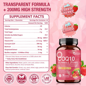 NATURE TARGET Gummies CoQ10 200mg, emballage et contenu