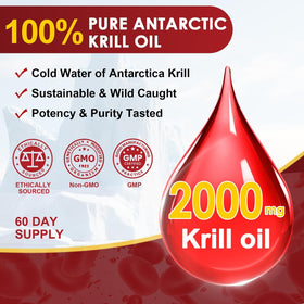 Nature Target Huile de Krill 2000 mg gélules avec ingrédients naturels