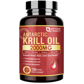 Nature Target Huile de Krill 2000 mg gélules douces en boîte