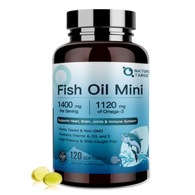 NATURE TARGET Huile de Poisson Mini 1400 mg 120 gélules, vue de face