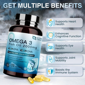 NATURE TARGET Huile de Poisson Omega 3 2000mg gélule ouverte