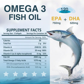 NATURE TARGET Huile de Poisson Omega 3 2000mg gélules