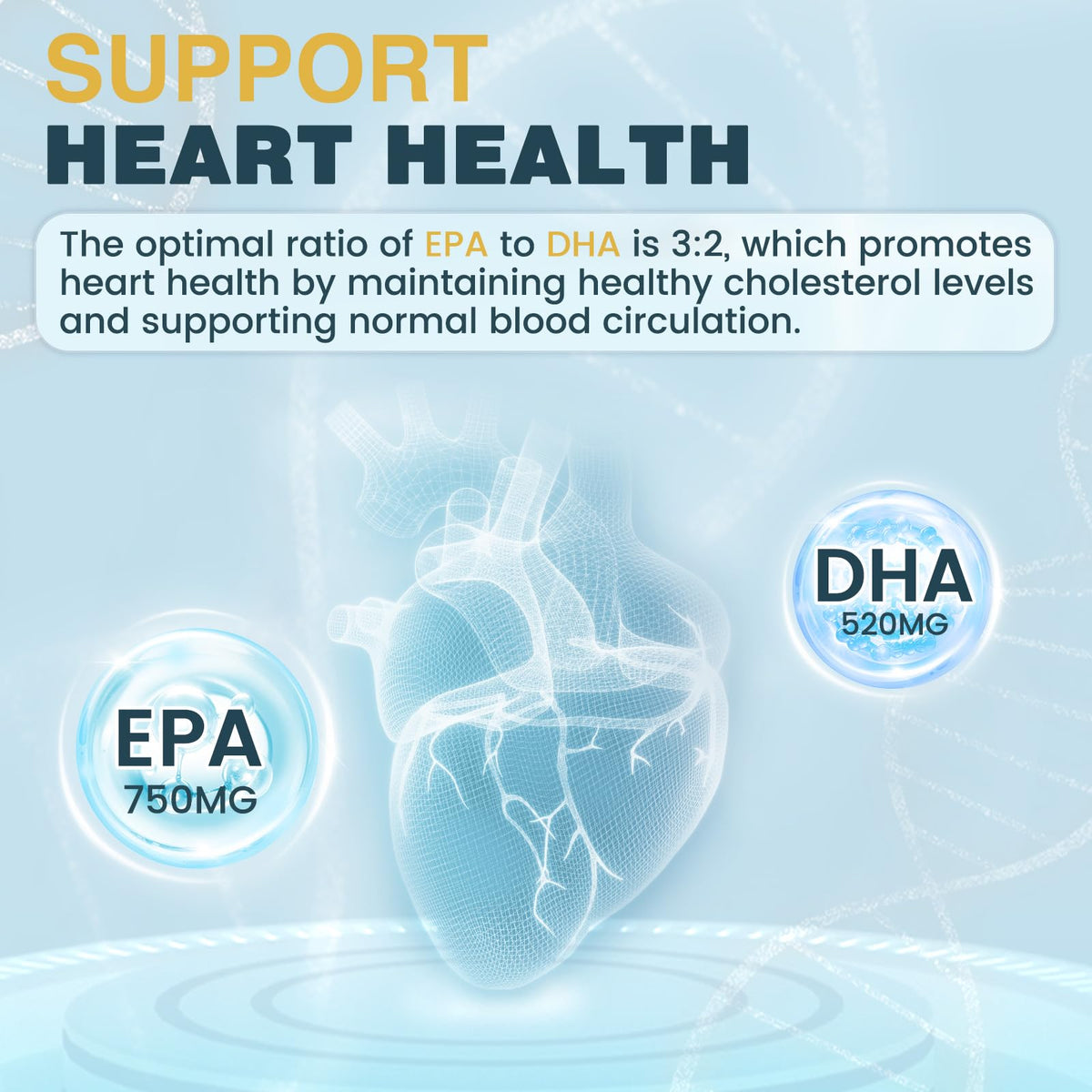 NATURE TARGET Huile de Poisson Omega 3 2000mg gélules sur une table
