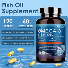 NATURE TARGET Omega 3 emballage et gélules