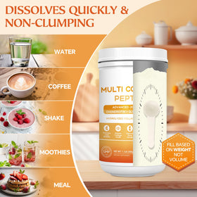 NATURE TARGET Poudre de Collagène Multi 490g - dimensions de l'emballage