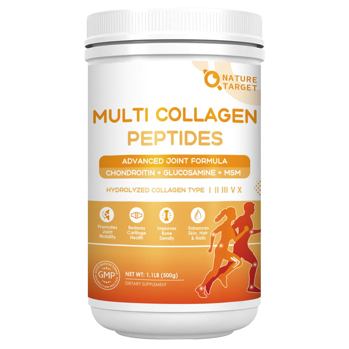 NATURE TARGET Poudre de Collagène Multi 490g - vue avant