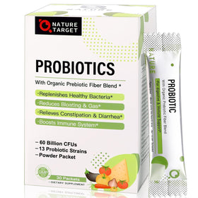 NATURE TARGET Poudre Probiotique 60 Milliards CFU sachets avant