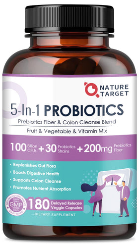 NATURE TARGET Probiotiques 180 Capsules Végétales - vue avant