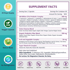NATURE TARGET Probiotiques 180 Capsules Végétales - vue de côté