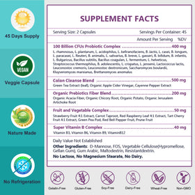 NATURE TARGET Probiotiques 90 Capsules Végétales - Format de capsule
