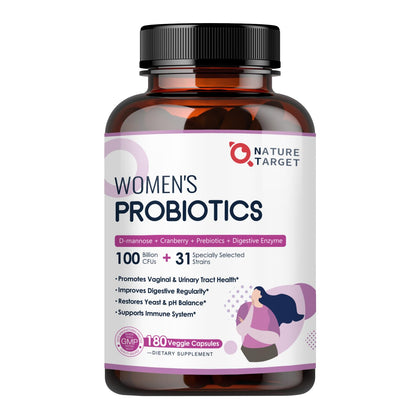 NATURE TARGET Probiotiques Femmes 100 Milliards CFU flacon avant