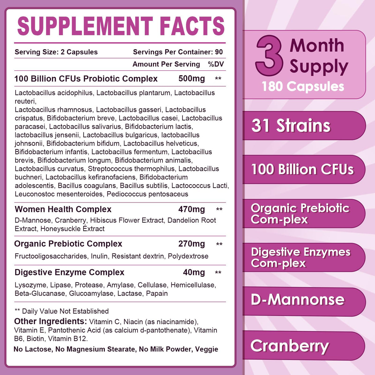 NATURE TARGET Probiotiques Femmes capsules en gros plan