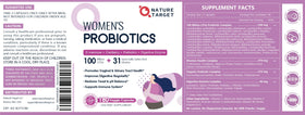 NATURE TARGET Probiotiques Femmes flacon sur un fond neutre