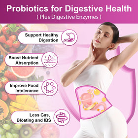 NATURE TARGET Probiotiques pour Femmes capsules végétales sur une surface blanche