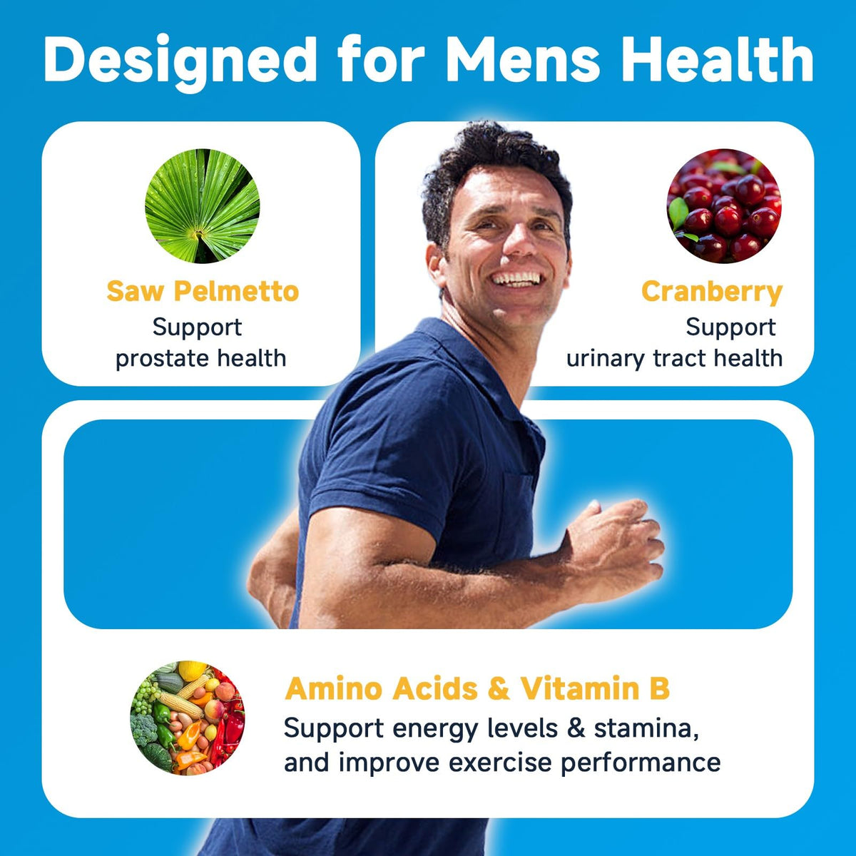 NATURE TARGET Probiotiques pour Hommes - capsules sur fond blanc
