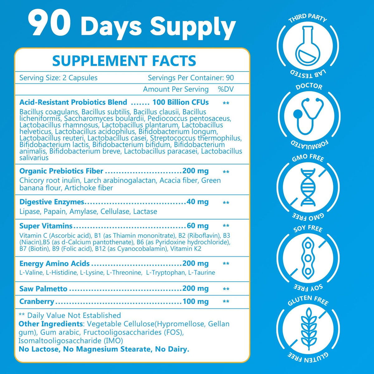 NATURE TARGET Probiotiques pour Hommes - capsules végétales ouvertes