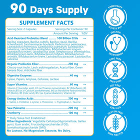 NATURE TARGET Probiotiques pour Hommes - capsules végétales ouvertes