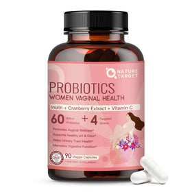 NATURE TARGET Probiotiques Vaginales 90 Capsules Végétales vue de face