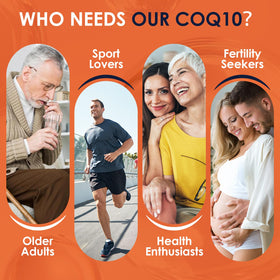NATURE TARGET Ubiquinol CoQ10 400mg gélules sur une table en bois