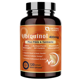 NATURE TARGET Ubiquinol CoQ10 400mg gélules vue de face