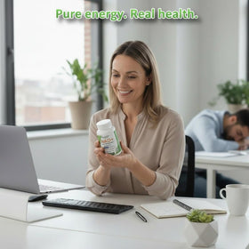 Nature Whisper complément alimentaire 620mg 6-en-1, boîte ouverte avec capsules